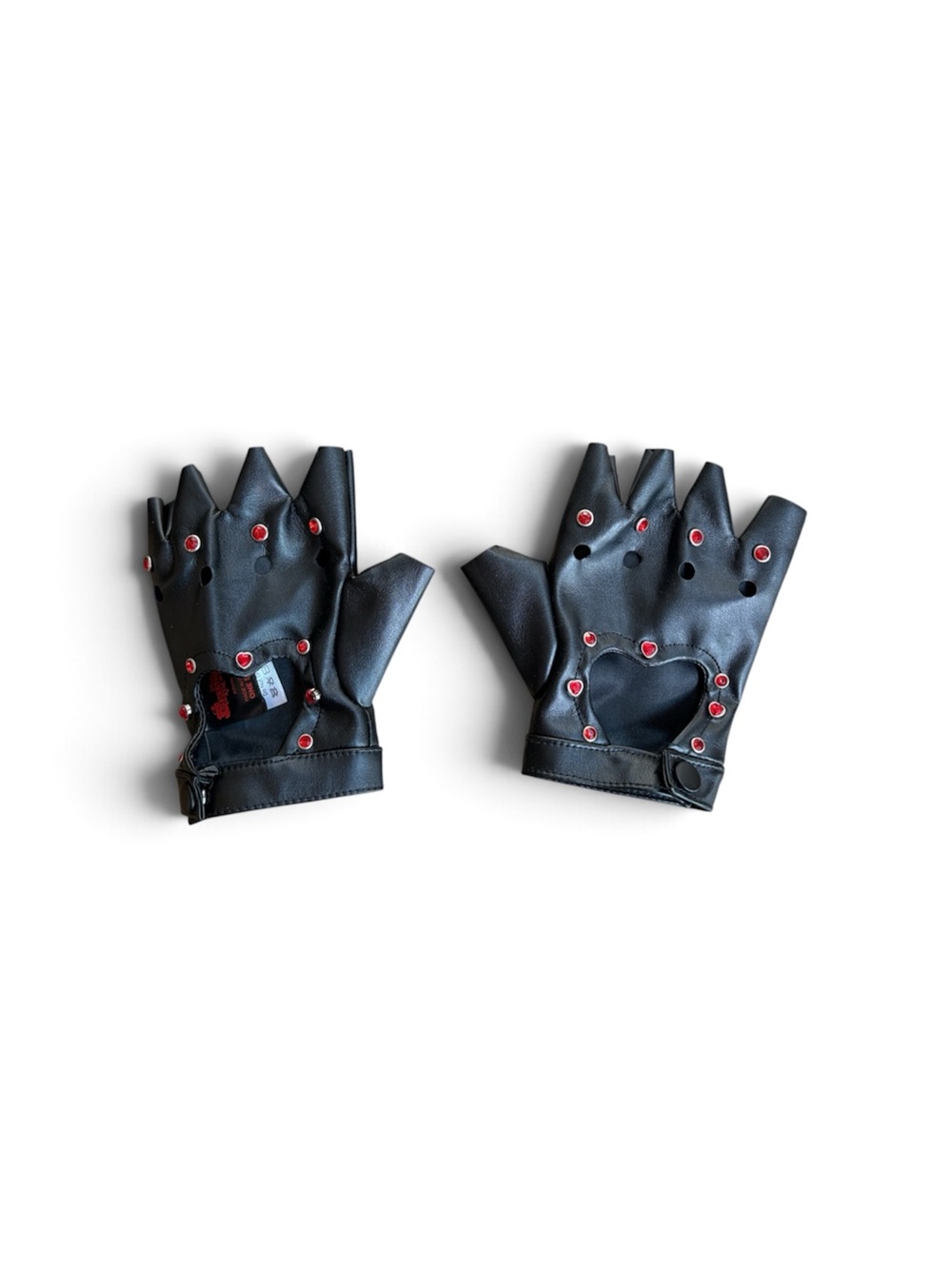 Disney Descendants Rise of Red Fingerless Leather Driving Gloves with Red Studs